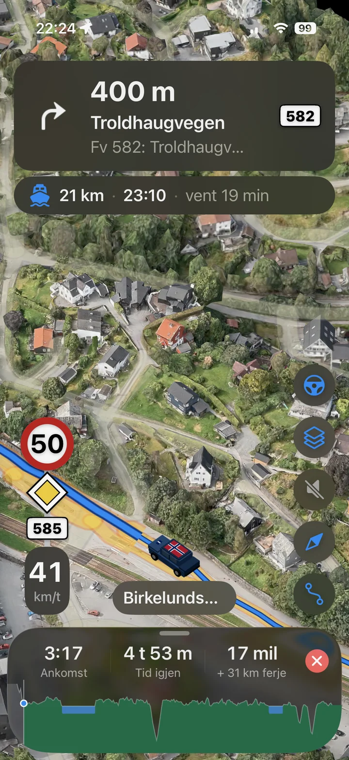 Kjøring med fartsgrenseskilt